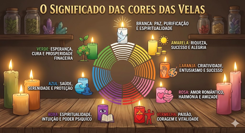 O que querem dizer as cores das velas