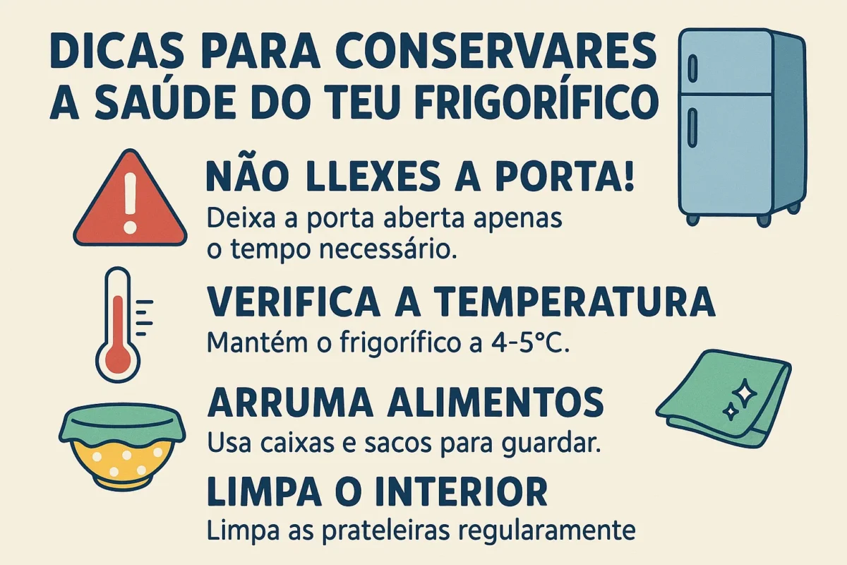 10 Dicas para conservares a saúde do teu frigorífico