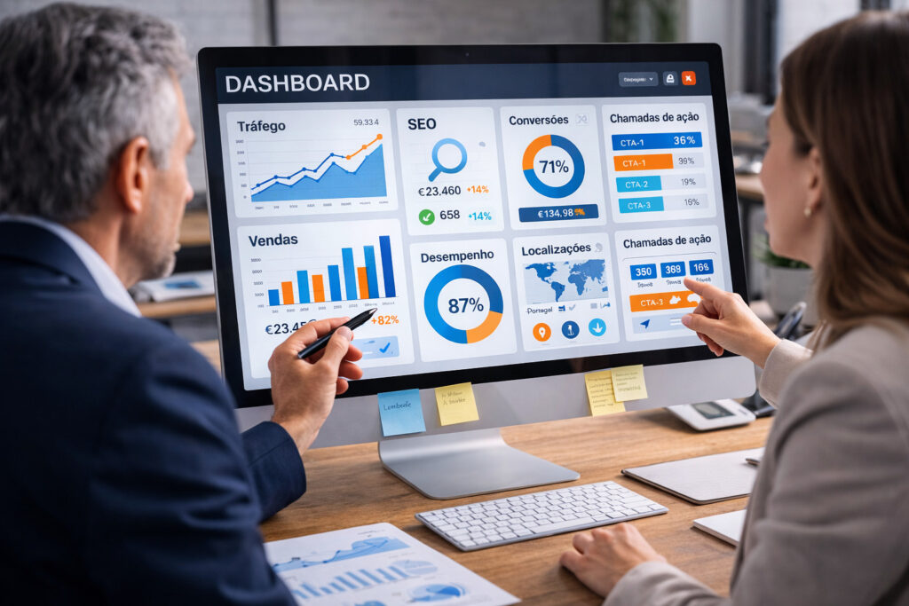 Características do Dashboard Para o Seu Site em Internet dashboard