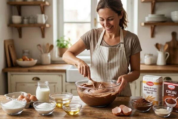 Bolo de Chocolate e Caramelo Salgado: A Combinação Perfeita de Fofura e Sabor em Cozinha Bolo de Chocolate e Caramelo Salgado: A Combinação Perfeita de Fofura e Sabor