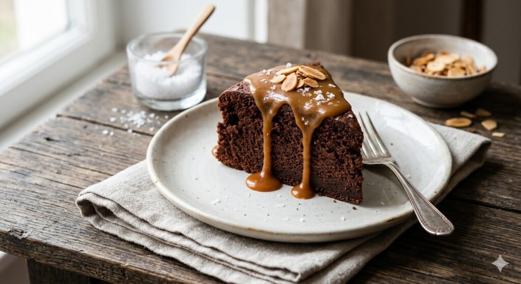 Bolo de Chocolate e Caramelo Salgado: A Combinação Perfeita de Fofura e Sabor em Cozinha bolo de chocolate e caramelo salgado