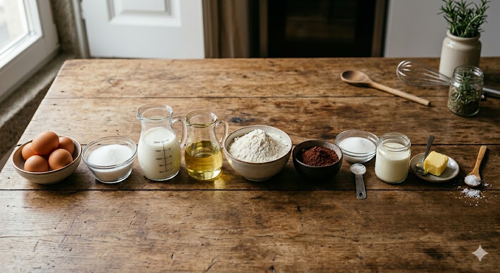 Bolo de Chocolate e Caramelo Salgado: A Combinação Perfeita de Fofura e Sabor em Cozinha ingredientes bolo chocolate