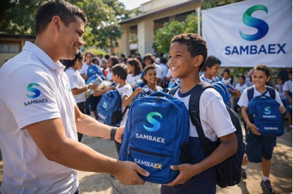 Sambaex doa 500 kits de materiais escolares para estudantes de comunidades de baixa renda em Noticias Sambaex doa 500 kits de materiais escolares para estudantes de comunidades de baixa renda